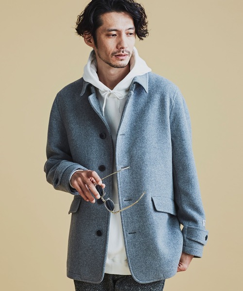 NANO universe（ナノ・ユニバース） ピーコート L ネイビー メンズ