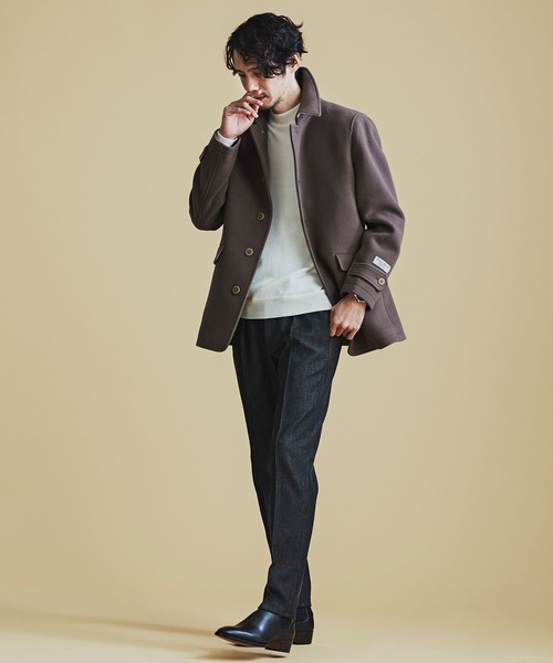 NANO universe（ナノ・ユニバース） ピーコート L ネイビー メンズ