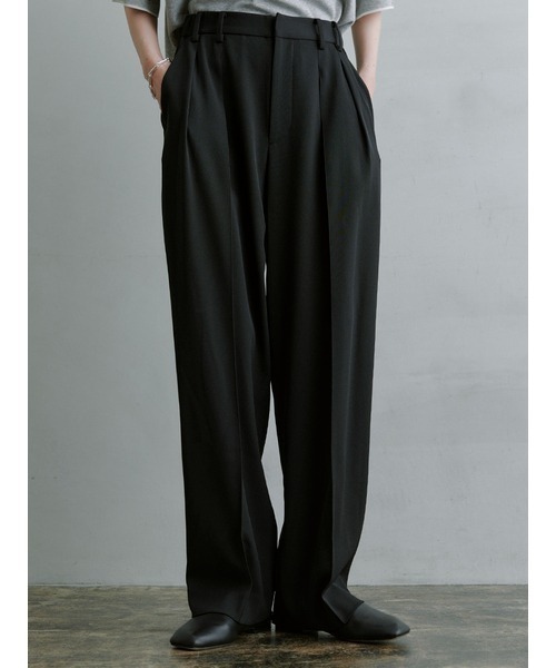 MIESROHE パンツ 2タックツイルテーパーパンツ レディース MIESROHE パンツ 2タックツイルテーパーパンツ レディース