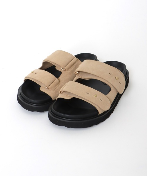 MOHI カウレザー ダブル ストラップ サンダル 楽天市場】【40%OFF】MOHI モヒ カウレザー ダブル ストラップ