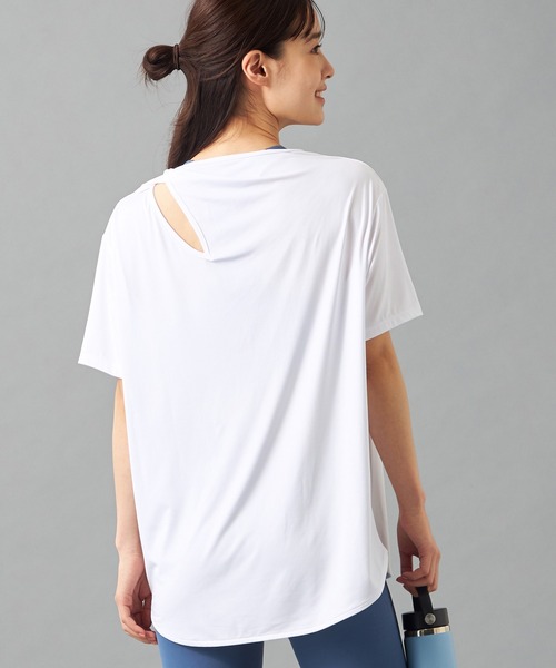tシャツ ドライストレッチカットアウトTシャツ レディース