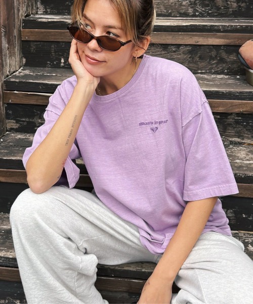 ROXY tシャツ ONE MORE/ロキシードロップショルダー半袖Tシャツ