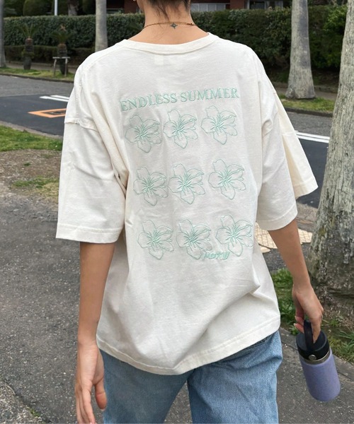 ROXY tシャツ ONE MORE/ロキシードロップショルダー半袖Tシャツ