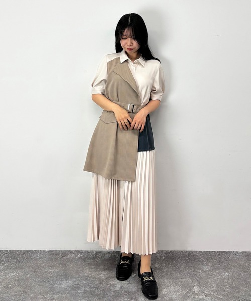 ワンピース 半袖 ジレドッキングワンピース : ZOZOTOWN Yahoo!店