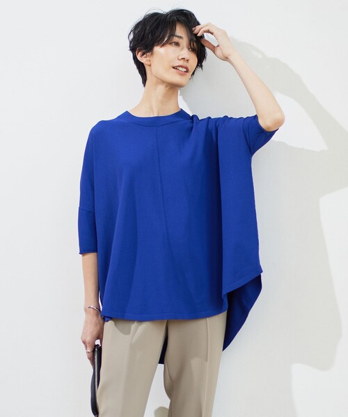 「ICB」 半袖ニット SMALL ブルー レディース