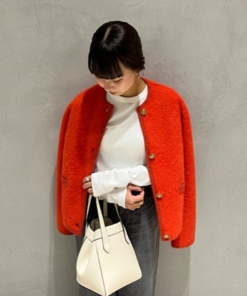 Mila Owen（ミラオーウェン） ニットカーディガン 0 レッド レディース