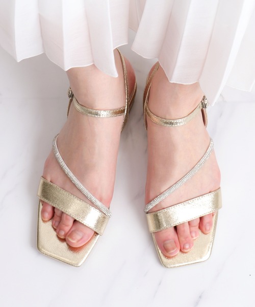 DIANA サテン　ストラップサンダル　Sサイズ diana サンダル ストリングサンダル レディース : ZOZOTOWN