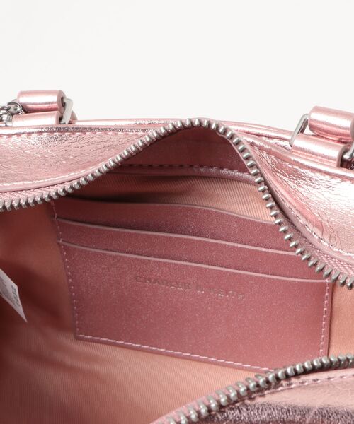 CHARLES & KEITH◆Kadee シャーリング ボウ ボウリングバッグ CHARLES ＆ KEITH トートバッグ Kadee ケーディー メタリック