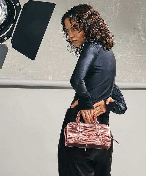 CHARLES & KEITH◆Kadee シャーリング ボウ ボウリングバッグ CHARLES & KEITH トートバッグ Kadee ケーディー メタリック