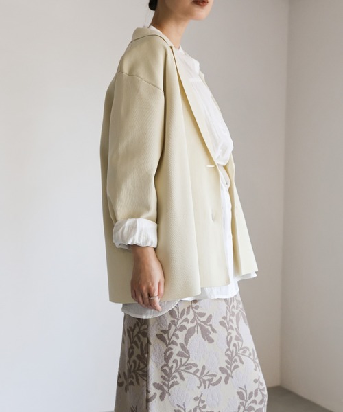 タグ付き未使用品✨HANAE MORI ニット　テーラード　ジャケット　M 伊勢丹新宿店別注 Synthetic Leather Fancy