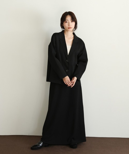✨COTOO ブラック テーラードニットジャケット 38黒♡ select MOCA Et ジャケット テーラードジャケット 「Et」Spandex Knit