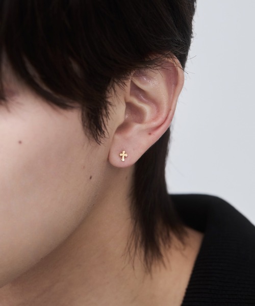 WYZ ピアス 「 金属アレルギー対応 」ミニクロス ピアス サージカル