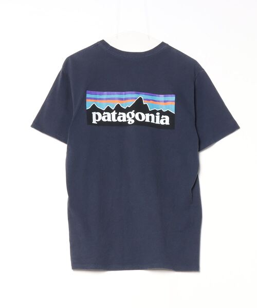 「patagonia」 ワンポイント半袖Tシャツ X-SMALL ネイビー メンズ