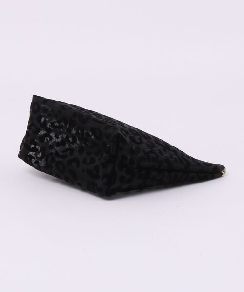 美品 レオパード メッシュ シースルー ハンドバッグ ブラック 美品 レオパード メッシュ シースルー ハンドバッグ ブラック