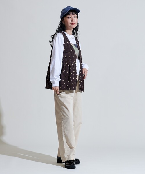 FREAK'S STORE ベスト ジレ カントリーフラワー コーデュロイ