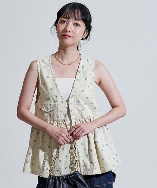FREAK'S STORE（フリークスストア） ベスト ジレ カントリーフラワー