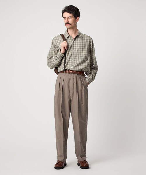 Steven Alan T/C/L 2PLEATED PANTS スラックス Steven Alan（スティーブンアラン）の「＜Steven Alan＞ TCL OX