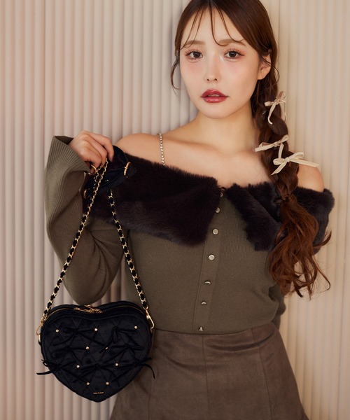 one after another NICE CLAUP ニット セーター WEB限定/ビジュー