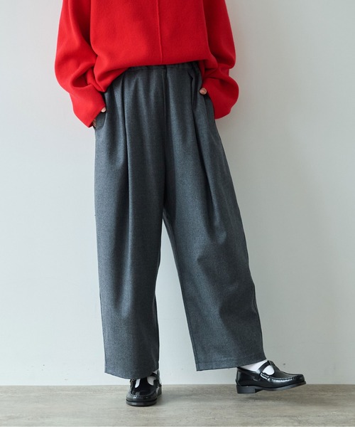 yuni パンツ washable wool gum tack パンツ レディース : ZOZOTOWN