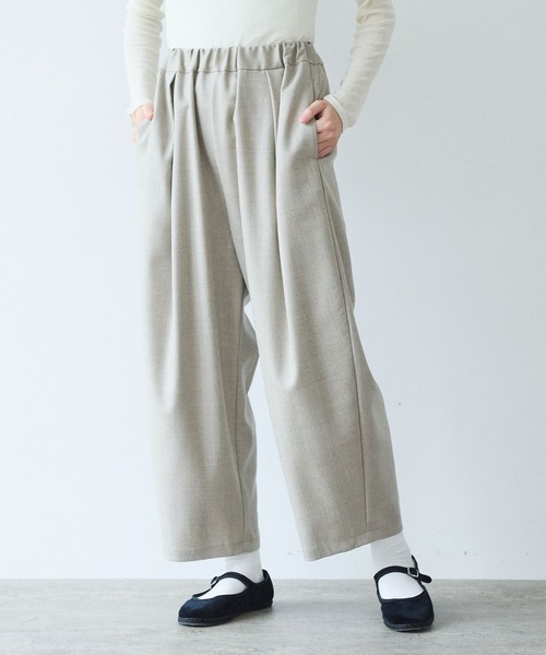 yuni パンツ washable wool gum tack パンツ レディース : ZOZOTOWN