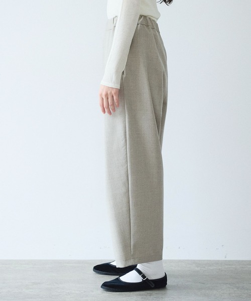 yuni パンツ washable wool gum tack パンツ レディース : ZOZOTOWN