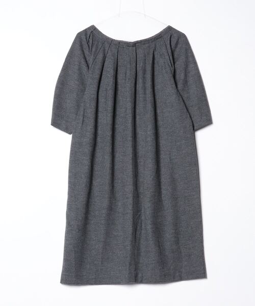 「d'un a dix」 半袖ワンピース 38 グレー レディース_画像2