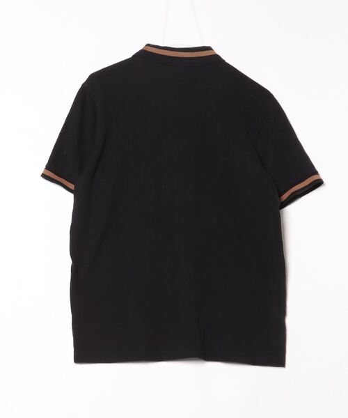 「FRED PERRY」 半袖ポロシャツ 42 ブラック メンズ_画像2