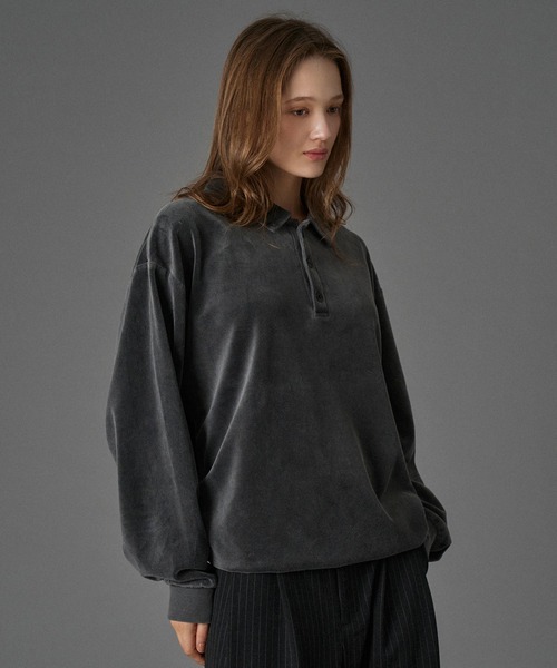 ONCILY（オンシェリー） ポロシャツ CUT VELOUR POLO SHIRT / カット