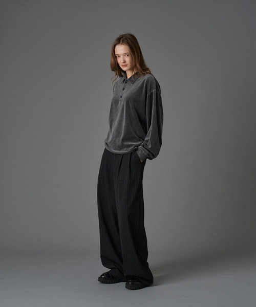 ONCILY（オンシェリー） ポロシャツ CUT VELOUR POLO SHIRT / カット
