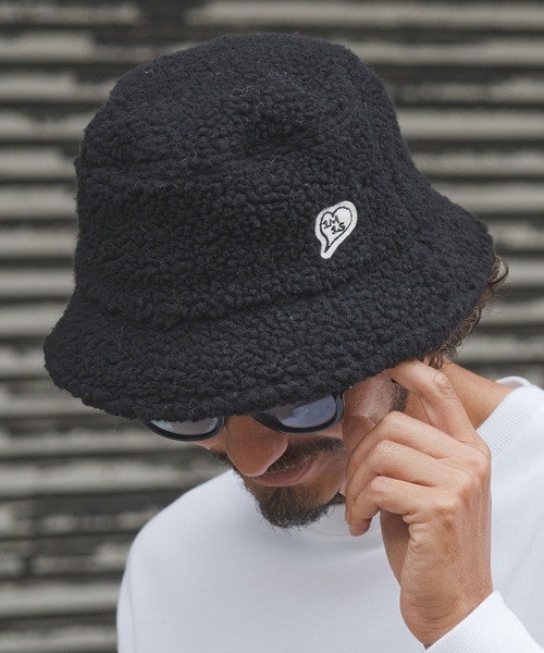 帽子 ハット メンズ mko13187-boa hat with heart patch ボアハット(1M25F200) メンズ