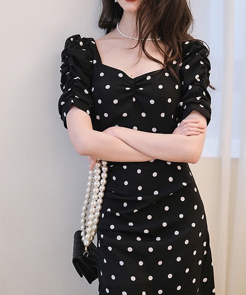 「gossip！ロサンゼルス」 「yien」半袖ワンピース FREE ブラック レディース_画像5