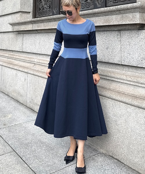 ワンピース 配色美ラインニットワンピース : ZOZOTOWN Yahoo!店 - 通販