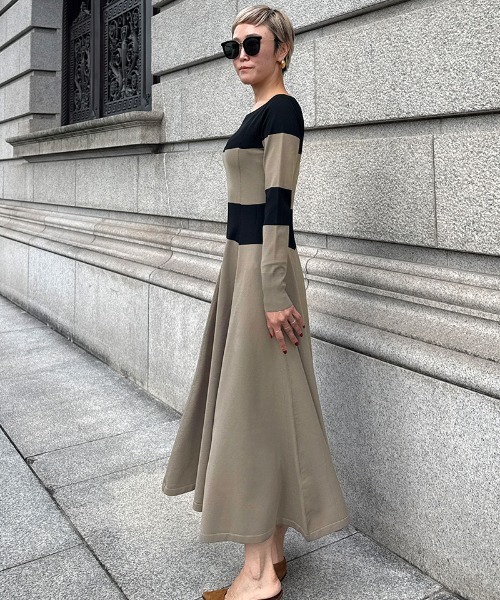 ワンピース 配色美ラインニットワンピース : ZOZOTOWN Yahoo!店 - 通販