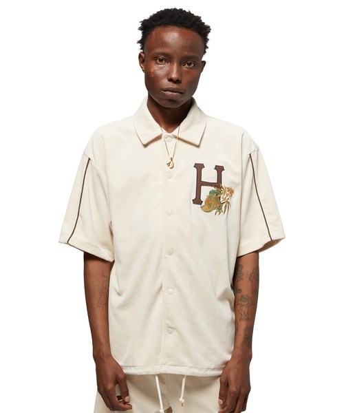 「HUF」 半袖シャツ LARGE ナチュラル メンズ_画像3