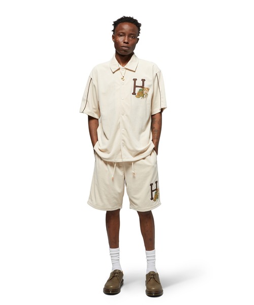 「HUF」 半袖シャツ LARGE ナチュラル メンズ_画像4
