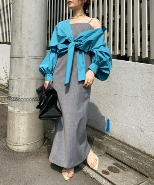 「FRAY I.D」 キャミソールワンピース 0 ブラウン レディース_画像2