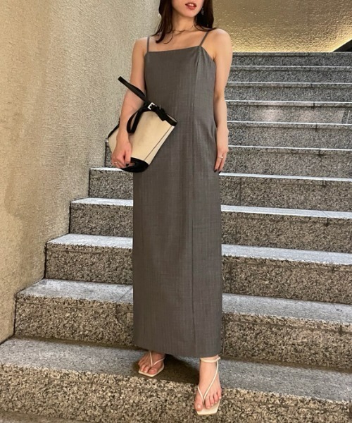 「FRAY I.D」 キャミソールワンピース 0 ブラウン レディース_画像9