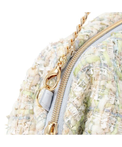 Francfranc（フランフラン） ポーチ ツイードファー ワイヤーポーチ