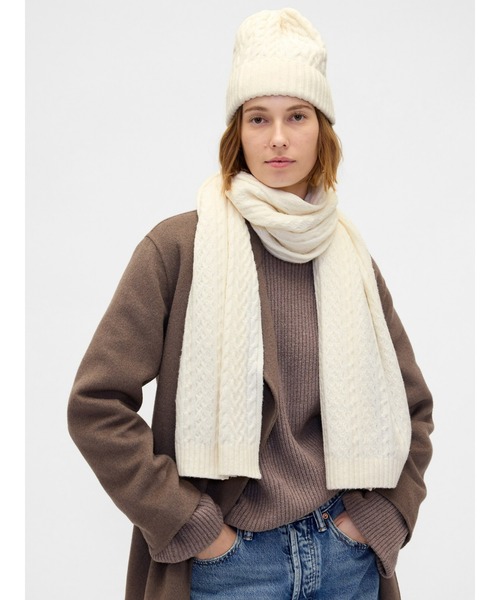 GAP（ギャップ） マフラー CashSoft カシミヤタッチ ケーブルニット