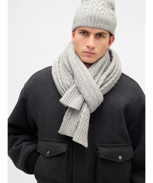 GAP（ギャップ） マフラー CashSoft カシミヤタッチ ケーブルニット