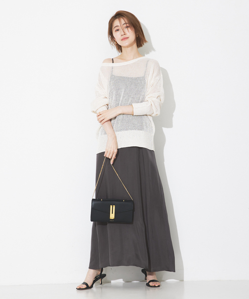 「Rouge vif」 長袖ニット フリー ライトグレー レディース_画像5