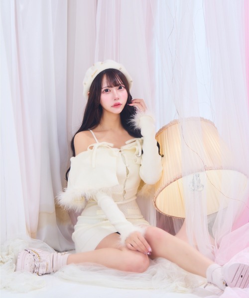 ReAmour ワンピース オフショルニットワンピ : ZOZOTOWN Yahoo!店