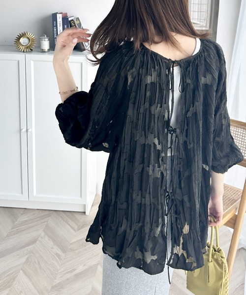 「classicalelf」 長袖ブラウス MEDIUM グレイッシュベージュ レディース_画像9