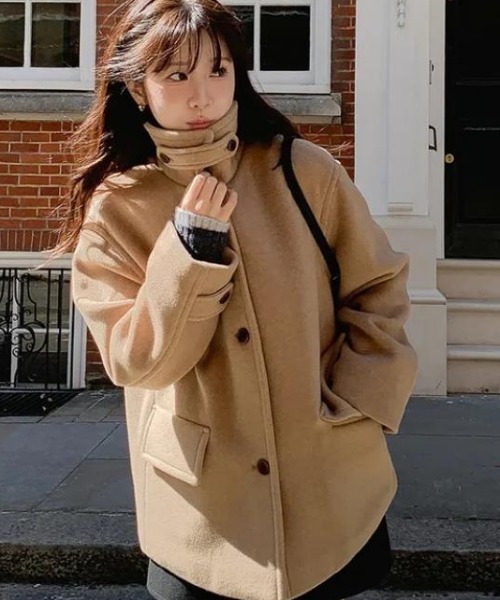 ダッフルコート コート ダッフルコート「韓国ファッション
