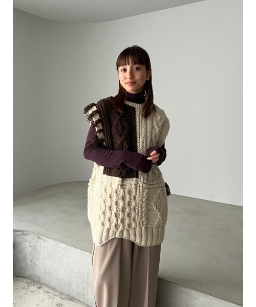 TODAYFUL ニットベスト クリーム色 TODAYFUL 「TODAYFUL」 ニットベスト FREE アイボリー レディース