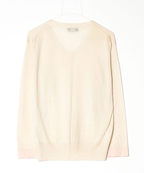 「CABANE de ZUCCa」 長袖ニット M ベージュ メンズ_画像2