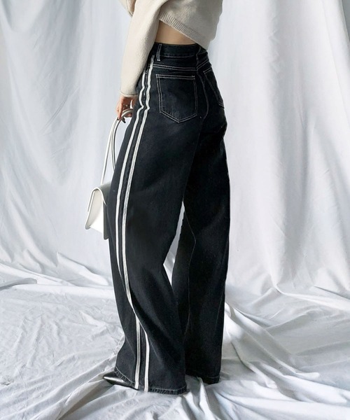 「me+em select」 デニムパンツ MEDIUM ブルー レディース_画像5