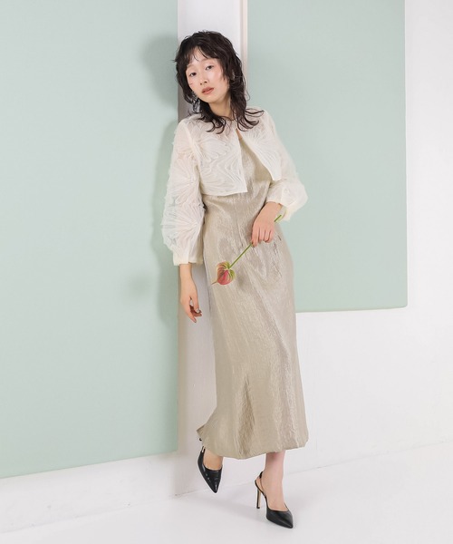 Kana ドレス 「kaene別注企画」チュールエンブロイダリーボレロ 光沢