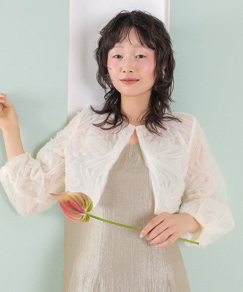 Kana ドレス 「kaene別注企画」チュールエンブロイダリーボレロ 光沢