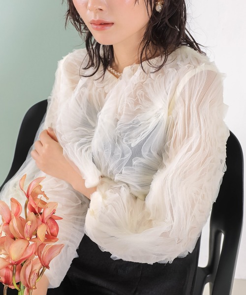 Kana ドレス 「kaene別注企画」チュールエンブロイダリーボレロ 光沢